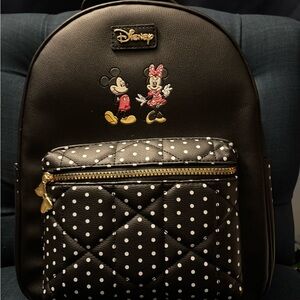 NWT - Primark Disney Black Backpack with Mickey and Minnie - PERFECT